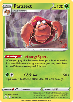 Parasect - Lost Origin - #5 - Pokemon TCG card