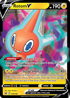Rotom V #58 Rotom V - Lost Origin - #58 - Pokemon TCG card
