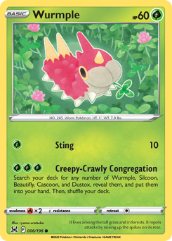 Wurmple - Lost Origin - #6 - Pokemon TCG card