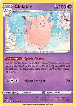 Clefable - Lost Origin - #63 - Pokemon TCG card