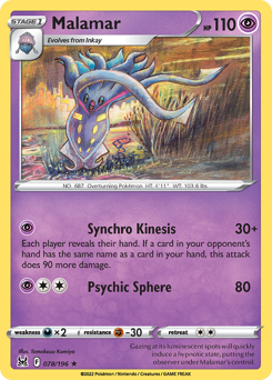 Malamar - Lost Origin - #78 - Pokemon TCG card