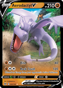 Aerodactyl V - Lost Origin - #92 - Pokemon TCG card