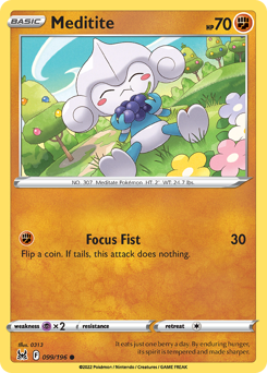 Meditite - Lost Origin - #99 - Pokemon TCG card
