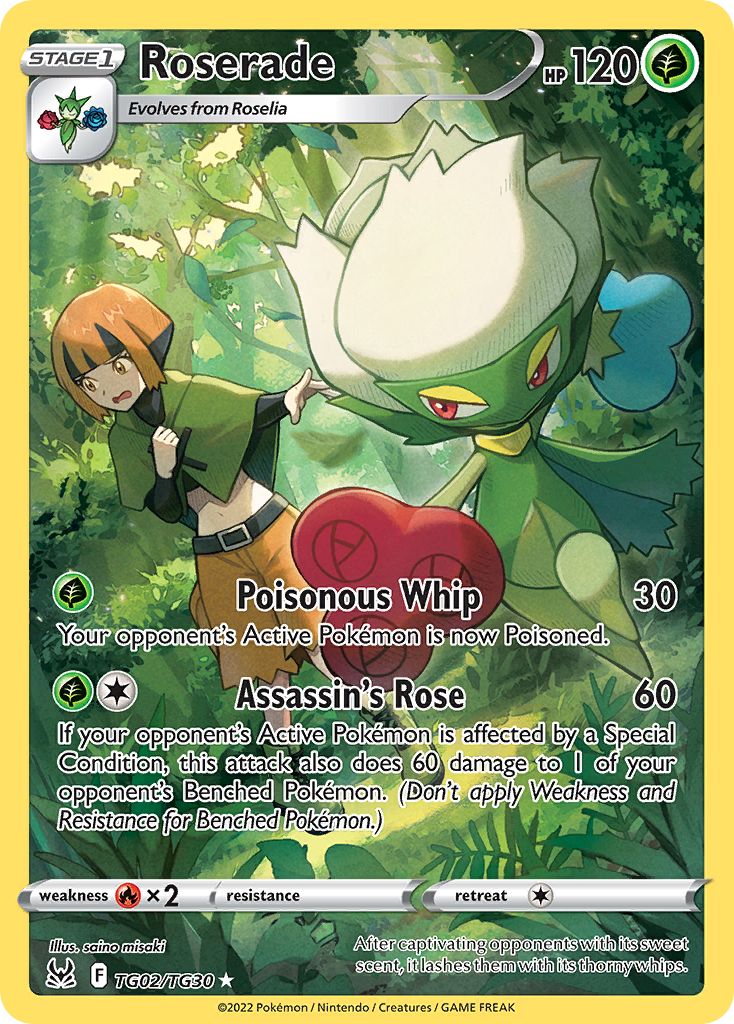 Roserade - Lost Origin Trainer Gallery - #TG02 - Pokemon TCG card