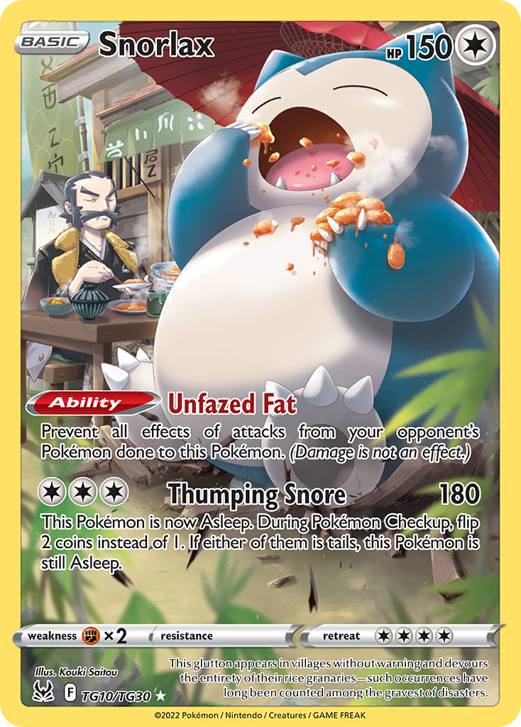 Snorlax - Lost Origin Trainer Gallery - #TG10 - Pokemon TCG card