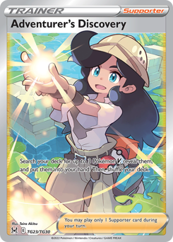 Adventurer's Discovery - Lost Origin Trainer Gallery - #TG23 - Pokemon TCG card