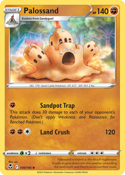 Palossand - Silver Tempest - #100 - Pokemon TCG card