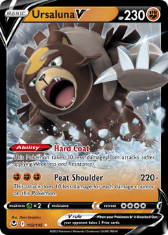 Ursaluna V #102 Ursaluna V - Silver Tempest - #102 - Pokemon TCG card