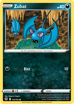 Zubat - Silver Tempest - #103 - Pokemon TCG card