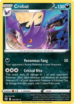 Crobat - Silver Tempest - #105 - Pokemon TCG card