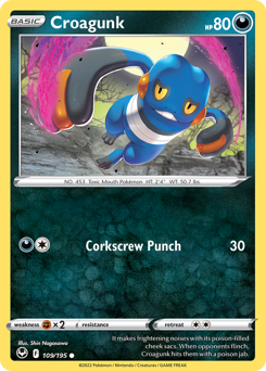 Croagunk - Silver Tempest - #109 - Pokemon TCG card