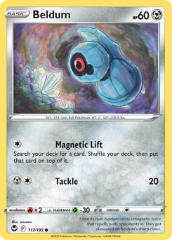 Beldum - Silver Tempest - #117 - Pokemon TCG card