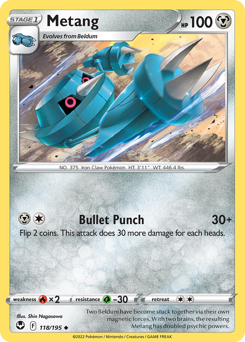 Metang - Silver Tempest - #118 - Pokemon TCG card