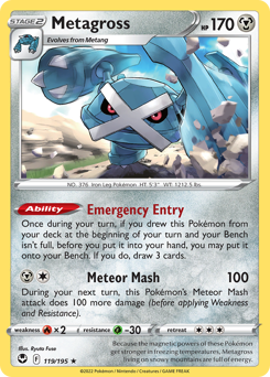Metagross #119 Metagross - Silver Tempest - #119 - Pokemon TCG card
