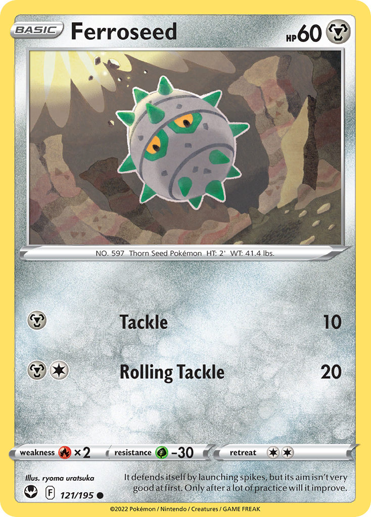 Ferroseed - Silver Tempest - #121 - Pokemon TCG card