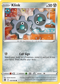 Klink #123 Klink - Silver Tempest - #123 - Pokemon TCG card