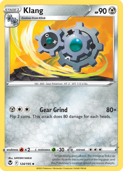 Klang - Silver Tempest - #124 - Pokemon TCG card