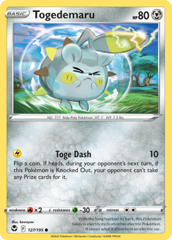 Togedemaru - Silver Tempest - #127 - Pokemon TCG card