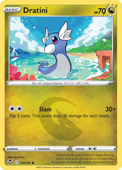 Dratini #129 Dratini - Silver Tempest - #129 - Pokemon TCG card