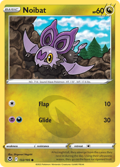Noibat - Silver Tempest - #132 - Pokemon TCG card