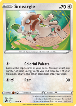 Smeargle #137 Smeargle - Silver Tempest - #137 - Pokemon TCG card