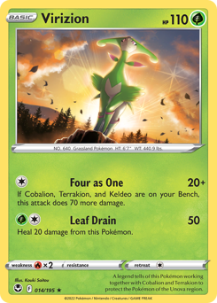 Virizion - Silver Tempest - #14 - Pokemon TCG card