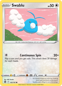 Swablu #142 Swablu - Silver Tempest - #142 - Pokemon TCG card