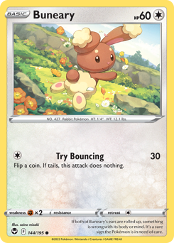 Buneary #144 Buneary - Silver Tempest - #144 - Pokemon TCG card