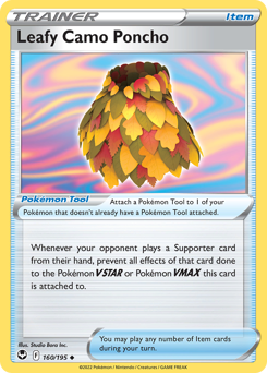 Leafy Camo Poncho - Silver Tempest - #160 - Pokemon TCG card