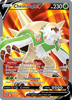 Chesnaught V #171 Chesnaught V - Silver Tempest - #171 - Pokemon TCG card