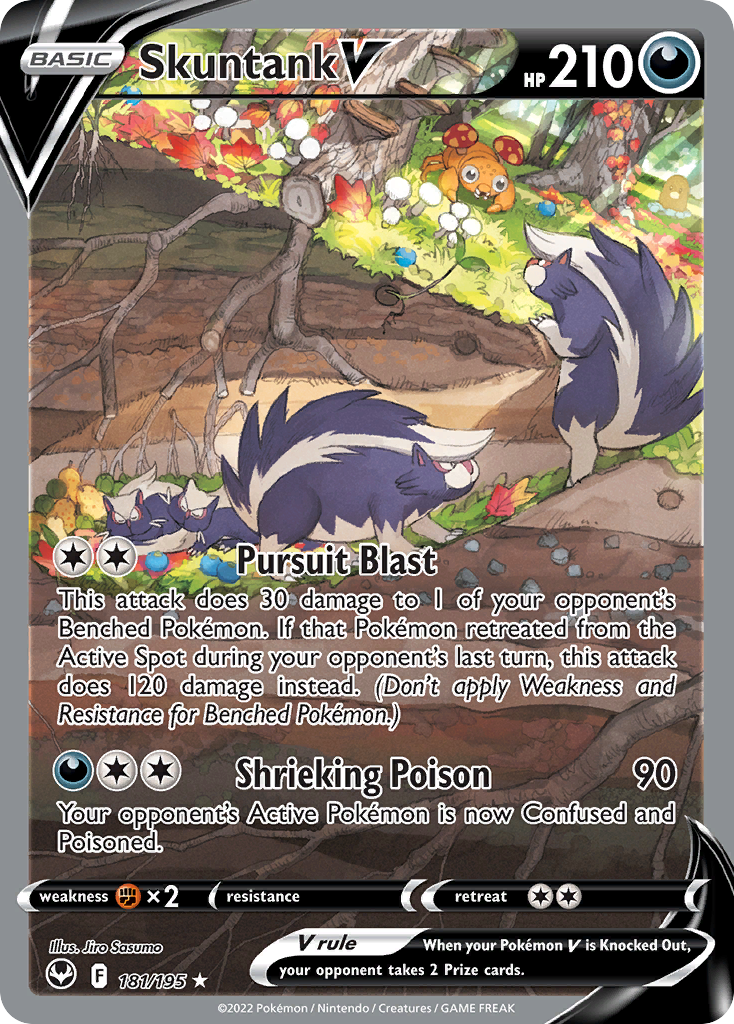 Skuntank V - Silver Tempest - #181 - Pokemon TCG card
