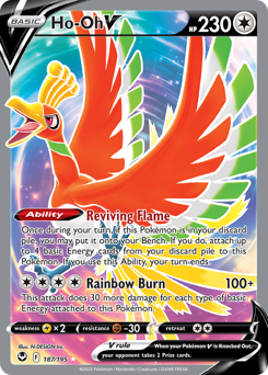 Ho-Oh V - Silver Tempest - #187 - Pokemon TCG card