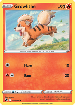 Growlithe - Silver Tempest - #19 - Pokemon TCG card