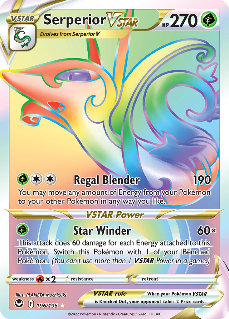 Serperior VSTAR - Silver Tempest - #196 - Pokemon TCG card