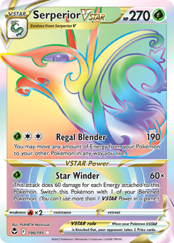 Serperior VSTAR #196 Serperior VSTAR - Silver Tempest - #196 - Pokemon TCG card