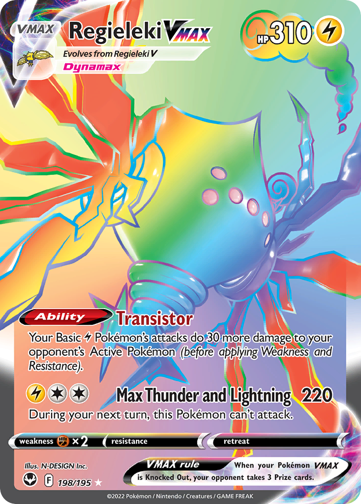 Regieleki VMAX - Silver Tempest - #198 - Pokemon TCG card