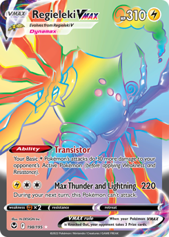 Regieleki VMAX #198 Regieleki VMAX - Silver Tempest - #198 - Pokemon TCG card