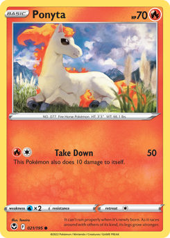 Ponyta - Silver Tempest - #21 - Pokemon TCG card