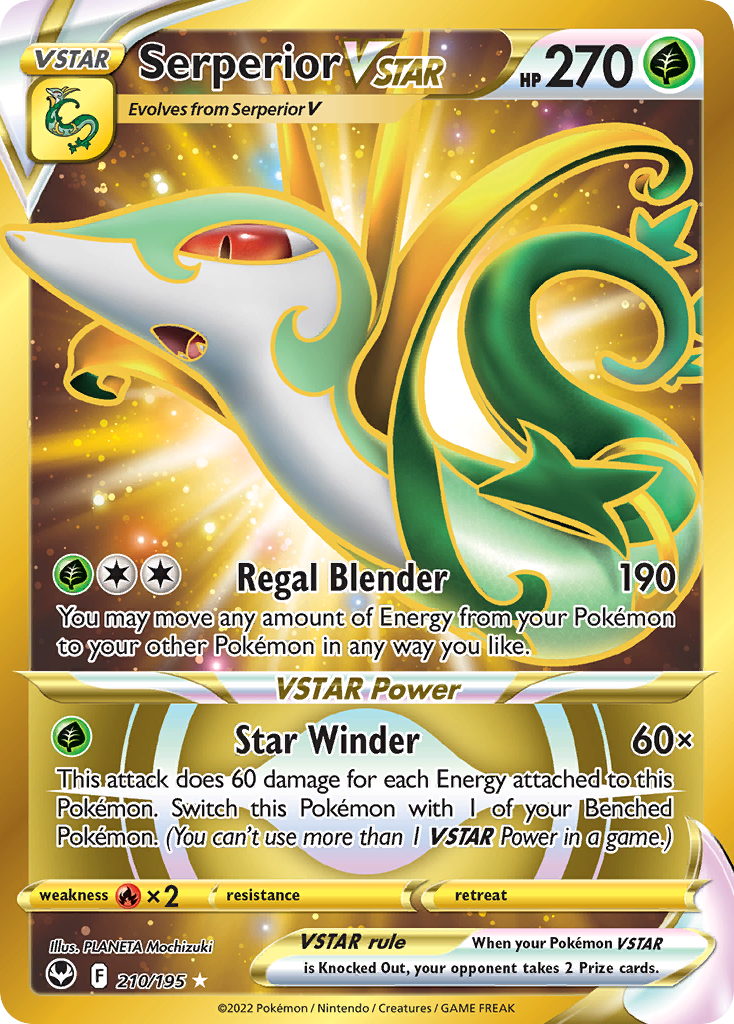 Serperior VSTAR - Silver Tempest - #210 - Pokemon TCG card