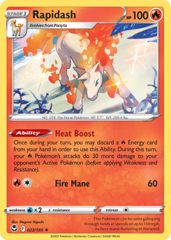 Rapidash #22 Rapidash - Silver Tempest - #22 - Pokemon TCG card
