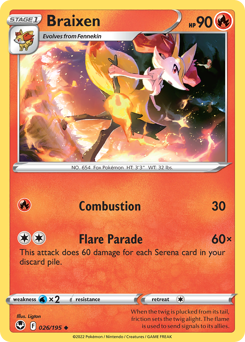 Braixen #26 Braixen - Silver Tempest - #26 - Pokemon TCG card