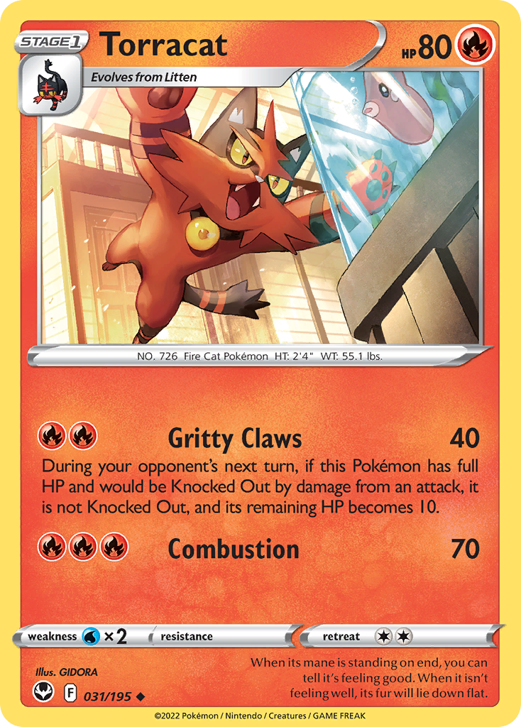 Torracat - Silver Tempest - #31 - Pokemon TCG card