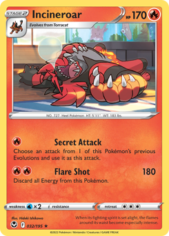 Incineroar #32 Incineroar - Silver Tempest - #32 - Pokemon TCG card