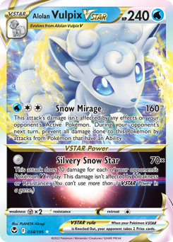 Alolan Vulpix VSTAR - Silver Tempest - #34 - Pokemon TCG card