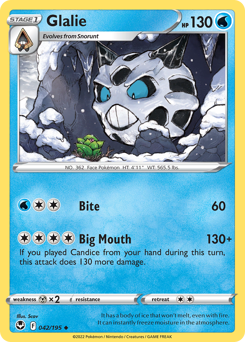 Glalie #42 Glalie - Silver Tempest - #42 - Pokemon TCG card