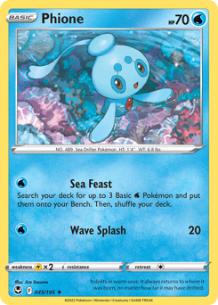Phione #45 Phione - Silver Tempest - #45 - Pokemon TCG card
