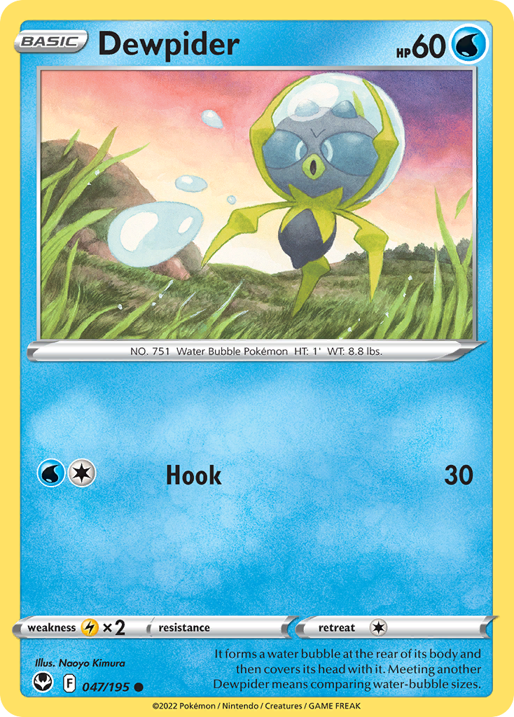 Dewpider - Silver Tempest - #47 - Pokemon TCG card