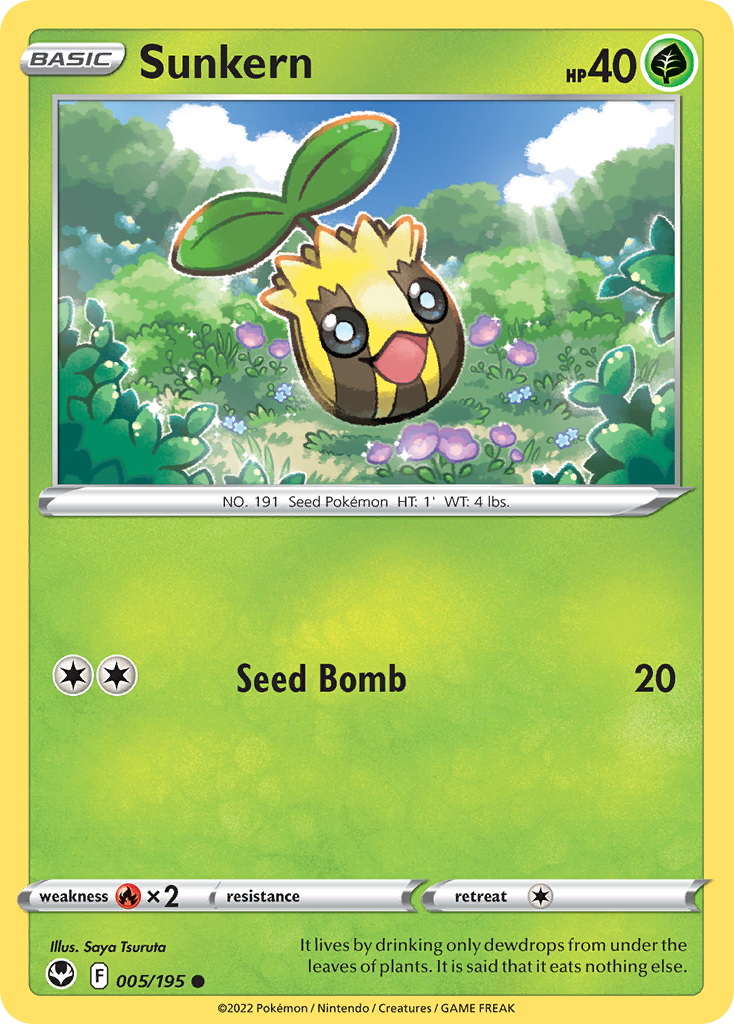 Sunkern - Silver Tempest - #5 - Pokemon TCG card