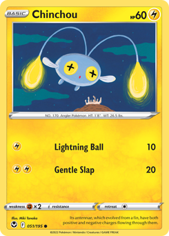 Chinchou #51 Chinchou - Silver Tempest - #51 - Pokemon TCG card