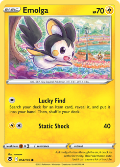 Emolga #54 Emolga - Silver Tempest - #54 - Pokemon TCG card